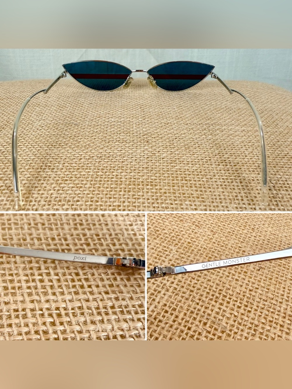 Gentle Monster POXI -02 Silver/Maroon
Slim Cat-eye Mirrored Sunglasses UNISEX - Picture 11 of 12